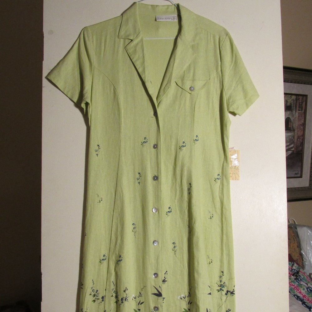 Jane Ashley Linen Dress. Ankle length